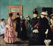 Christian Krohg Albertine i politilagens ventevarelse oil on canvas